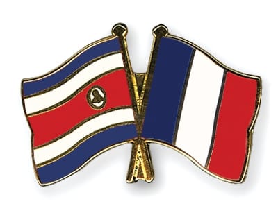 Drapeaux français et costaricien