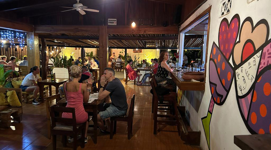Costa Rica - Guanacaste - Pninsule Nicoya - Restaurant - La Cantina - Salle  manger - Vue 1