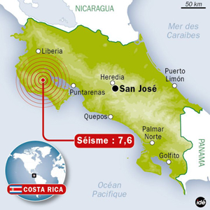 Tremblement de terre, Costa Rica, 5 septembre 2012