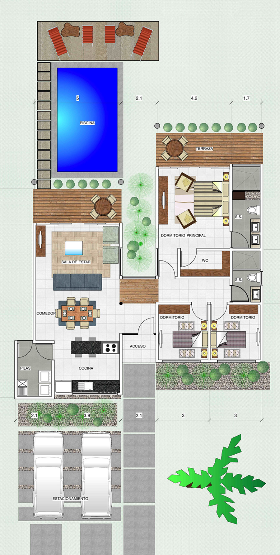 Plan d'ensemble Casa Vista Verde