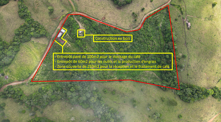 Costa Rica - Sud - Coto - Brus - Finca Caf Organico - Vue drone