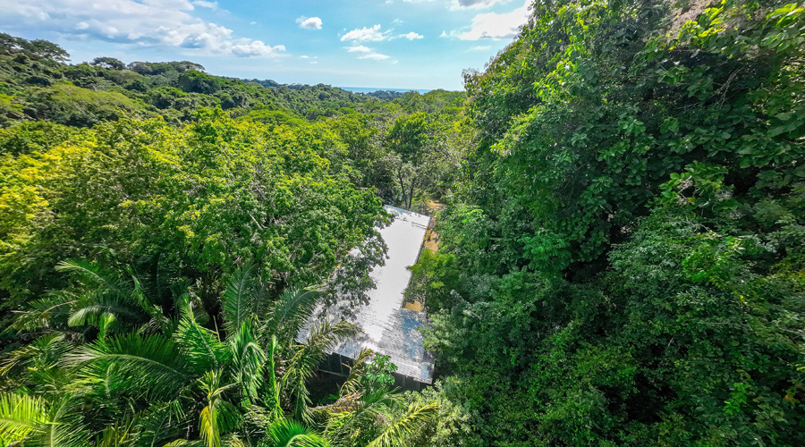 Costa Rica, Guanacaste, San Juanillo, Casa Privada - La maison vue d'en haut