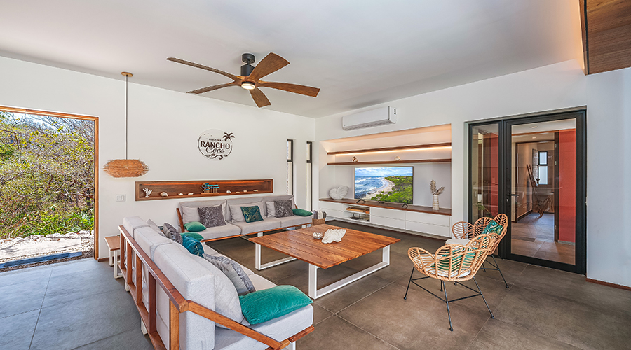 Costa Rica - Guanacaste - Playa Negra - Villa Rancho Coco - Int�rieur - S�jour - Vue 3