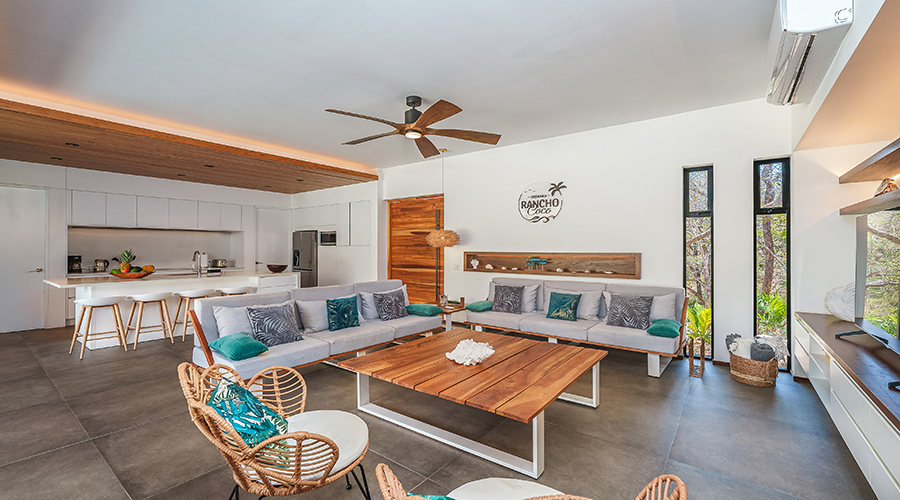 Costa Rica - Guanacaste - Playa Negra - Villa Rancho Coco - Int�rieur - S�jour - Vue 2