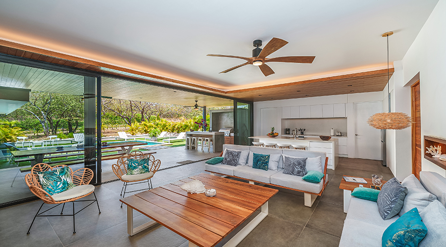 Costa Rica - Guanacaste - Playa Negra - Villa Rancho Coco - Int�rieur - S�jour - Vue 1