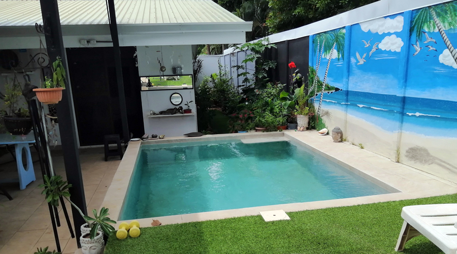 Guanacaste, pr�s de Tamarindo - Casa Mi Vecina II - Piscine et mur peint