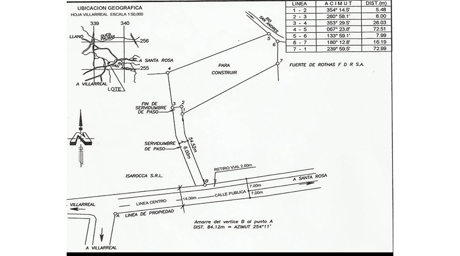  Costa Rica - Guanacaste - Tamarindo - Terrain Villa 2048 - Plan Cadastral - Vue 1