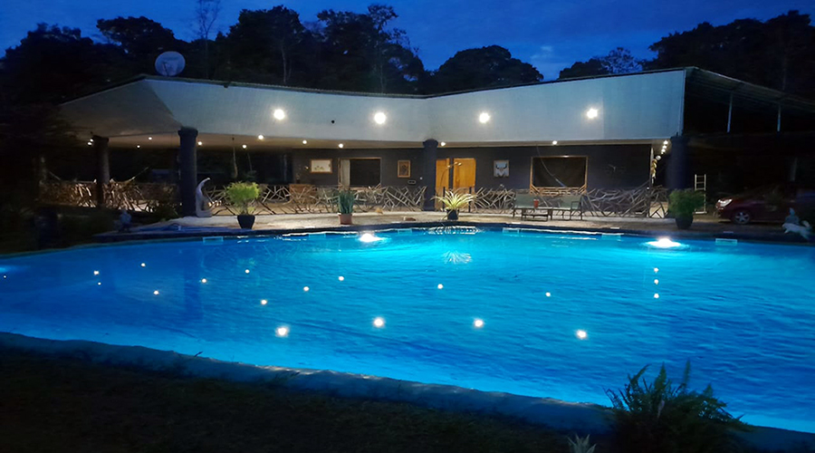Costa Rica - Limon - San Miguel - Casa Caraibes - Extrieur - Piscine - Vue Nuit - Vue 1