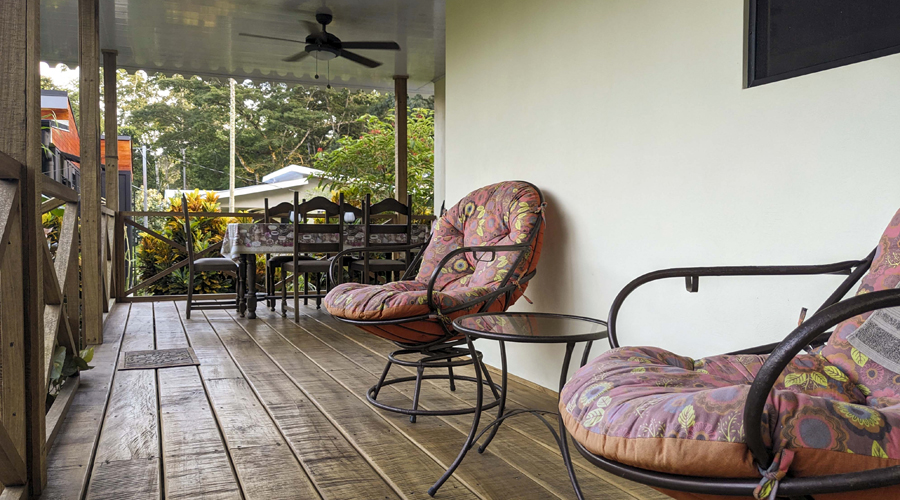 Costa Rica, Province de Limon, Cahuita, Casa Cenizaro - Terrasse 1