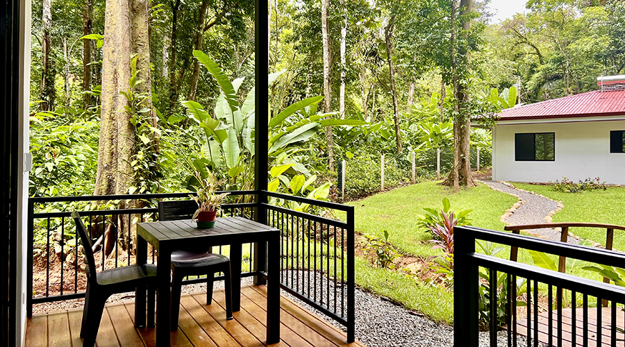 Costa Rica - Osa - Bahia Ballena - Ojochal - Casa Ventanas 1 + 1 - Cabina - Terrasse - vue 2