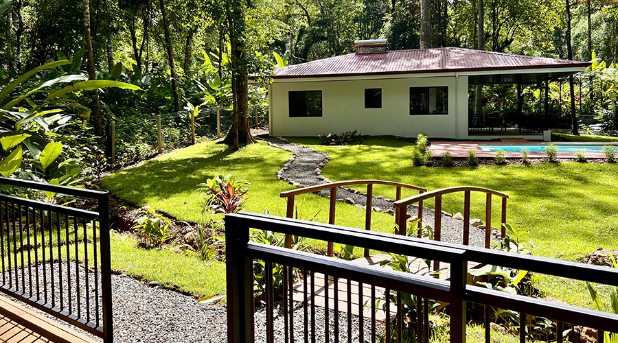 Costa Rica - Osa - Bahia Ballena - Ojochal - Casa Ventanas 1 + 1 - Cabina - Terrasse - vue 3