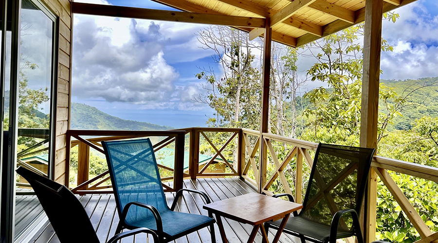Costa Rica - Perez Zeledon - San Isidro - Terrazas de Morete - Cabina 2 - Terrasse - vue 1