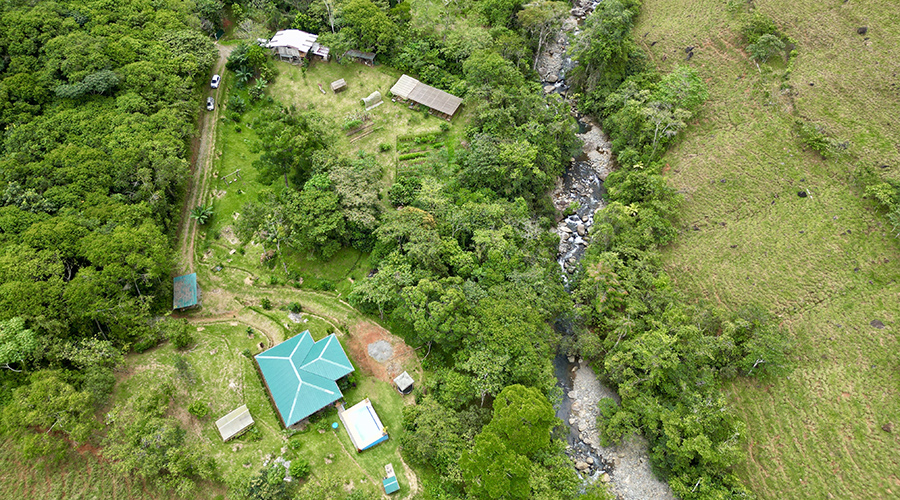 Costa Rica - San Isidro - San Ignacio - Ferme en Permaculture - Vue du ciel - 1