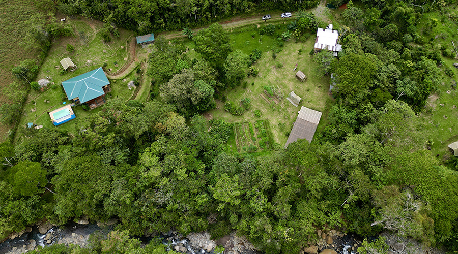 Costa Rica - San Isidro - San Ignacio - Ferme en Permaculture - Vue du ciel - 2