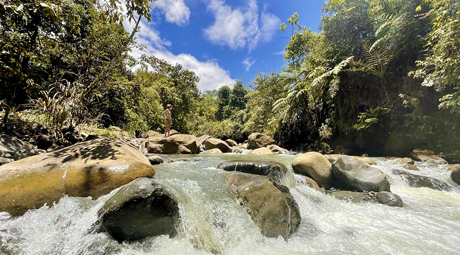 Costa Rica - San Isidro - San Ignacio - Ferme en Permaculture - Rivire - vue 6