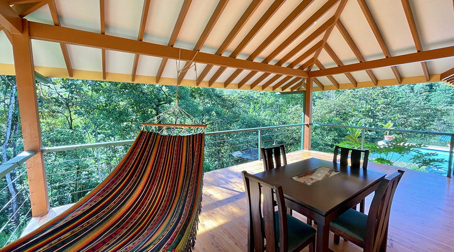 Costa Rica - San Isidro - San Ignacio - Ferme en Permaculture - Terrasse - vue 1