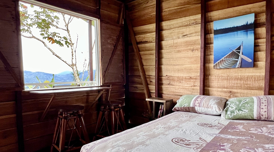 Costa Rica - Perez Zeledon - San Isidro - Airbnb Tinamastes (1+3) - Cabina 1 - Chambre - vue 3