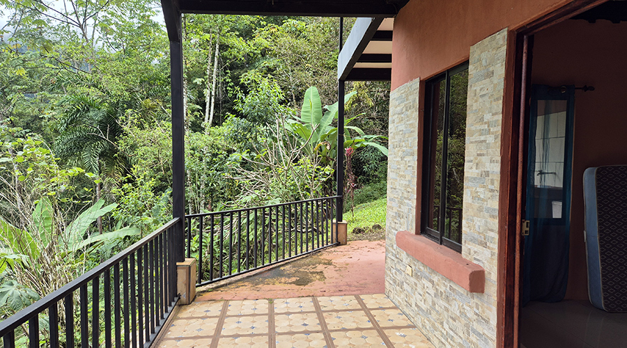 Costa Rica - Perez Zeledon - Baru - San Salvador - Finca la Cascada - MAISON - Rdc - Terrasse - vue 2