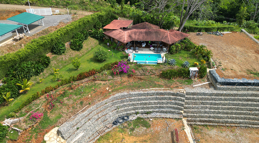 Costa Rica - Osa - Bahia Ballena - Ojochal - Casa Bella Vista - Vue drone 4