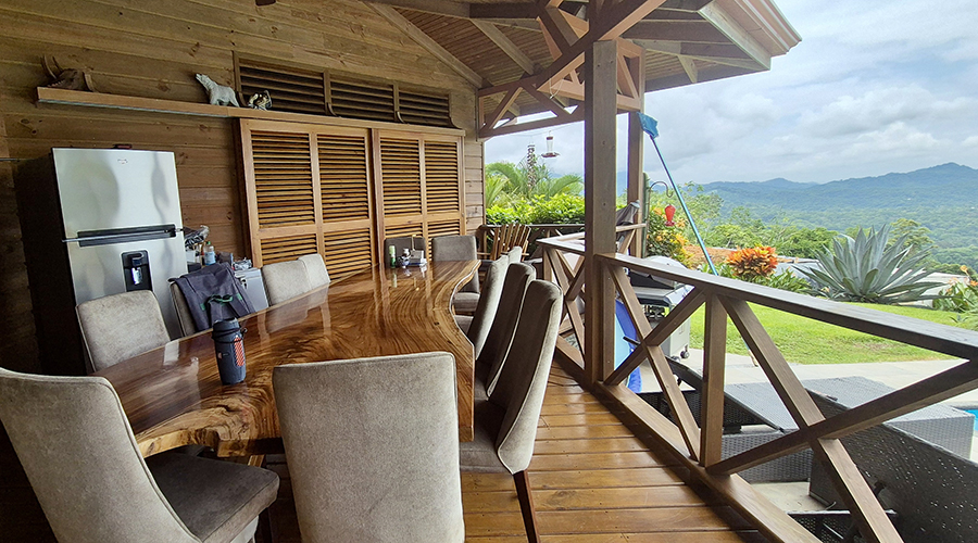 Costa Rica - Osa - Bahia Ballena - Ojochal - Casa Bella Vista - Terrasse - vue 3
