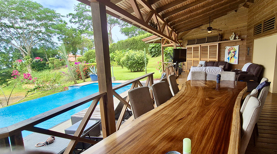 Costa Rica - Osa - Bahia Ballena - Ojochal - Casa Bella Vista - Terrasse - vue 5