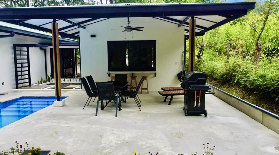 Costa Rica - Ojochal - Casa Del Rio - Extrieur - Terrasse - Piscine - Vue 2