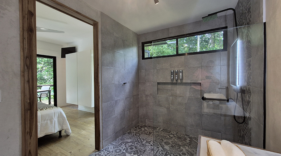 Costa Rica - Ojochal - Hotel Envision - Propriete - Interieur - Chambre - Salle de Bains - Niveau 1 - Vue 1