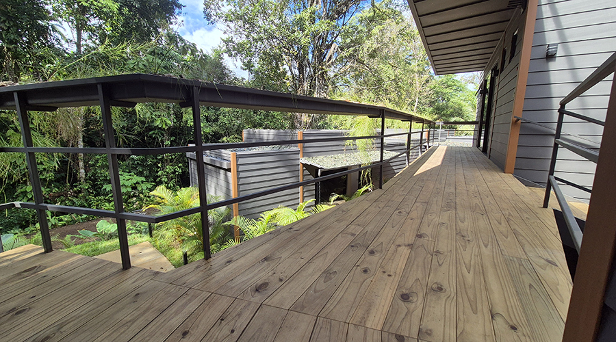 Costa Rica - Ojochal - Hotel Envision - Propriete - Exterieur - Terrasse - Passerelle - Niveau 2 - Vue 1