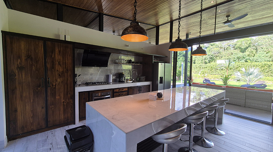 Costa Rica - Ojochal - Casa Transparencia - Intrieur - Villa 1 - Cuisine - Vue 3