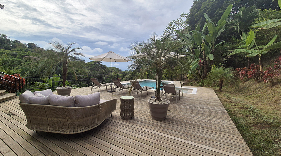 Costa Rica - Ojochal - Villa Perezoso - Extrieur - Villa - Piscine - Terrasse - Vue 2