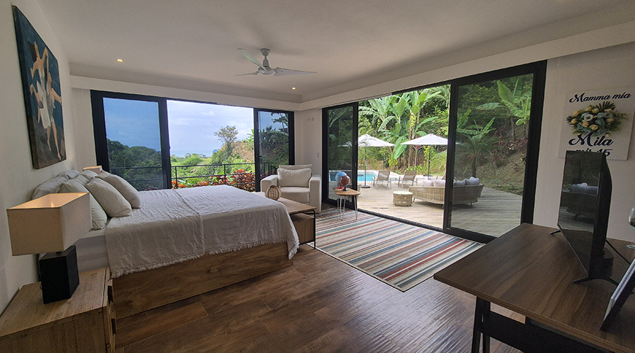 Costa Rica - Ojochal - Villa Perezoso - Niveau Infrieur - Master Bedroom - Vue 4