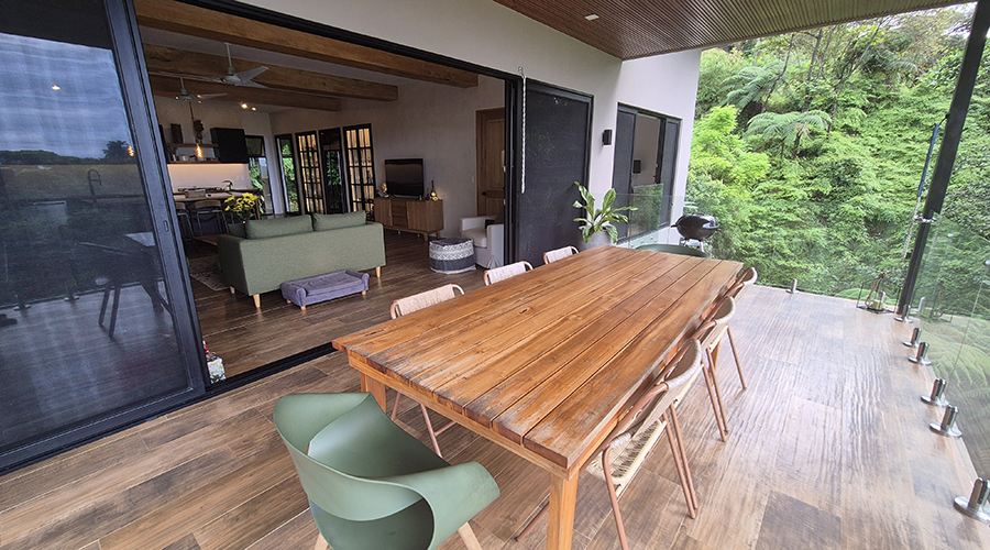 Costa Rica - Ojochal - Villa Perezoso - Niveau Suprieur - Terrasse - Vue 1