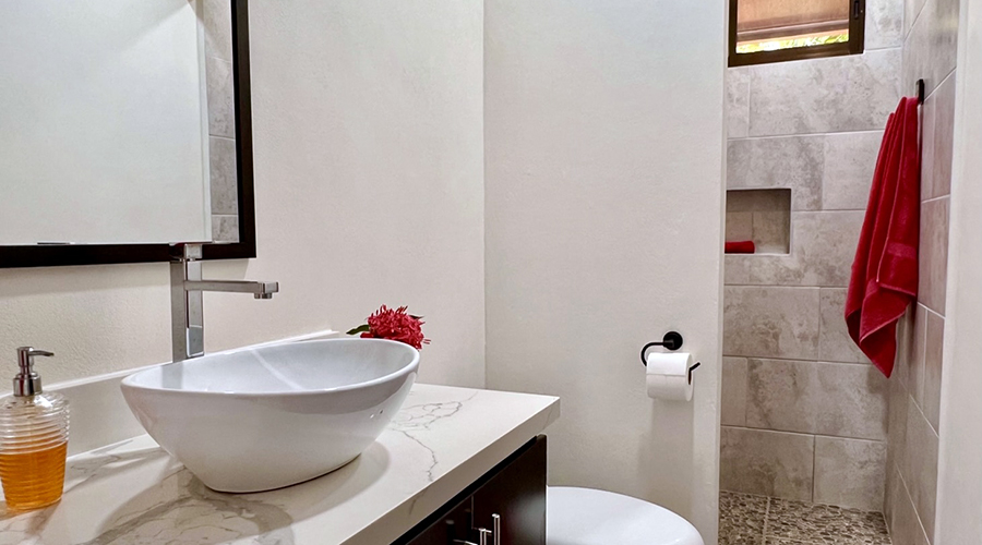 Costa Rica - Osa - Puerto Cortes - Ojochal - Casa Tucan - RDC - Salle de bain