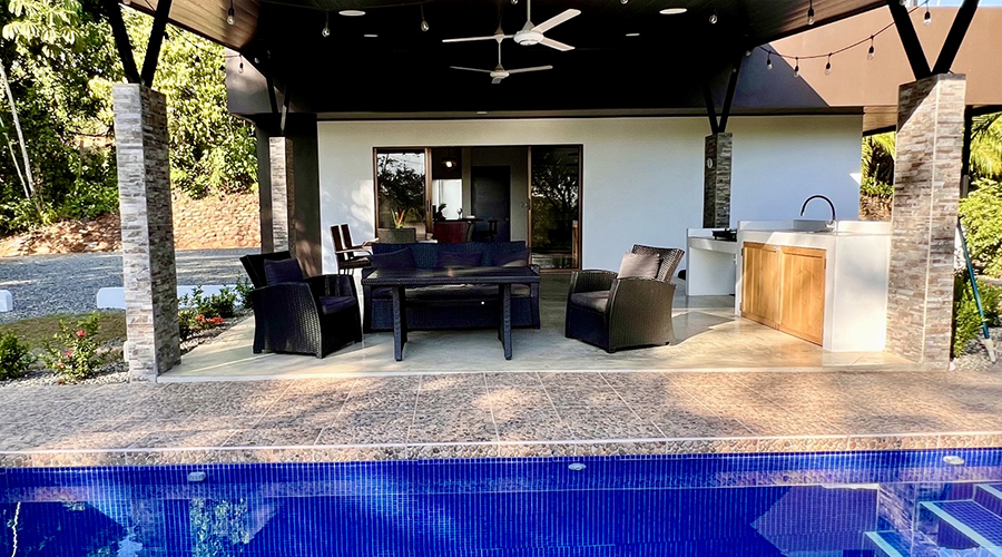 Costa Rica - Osa - Puerto Cortes - Ojochal - Casa Tucan - Terrasse - vue 1