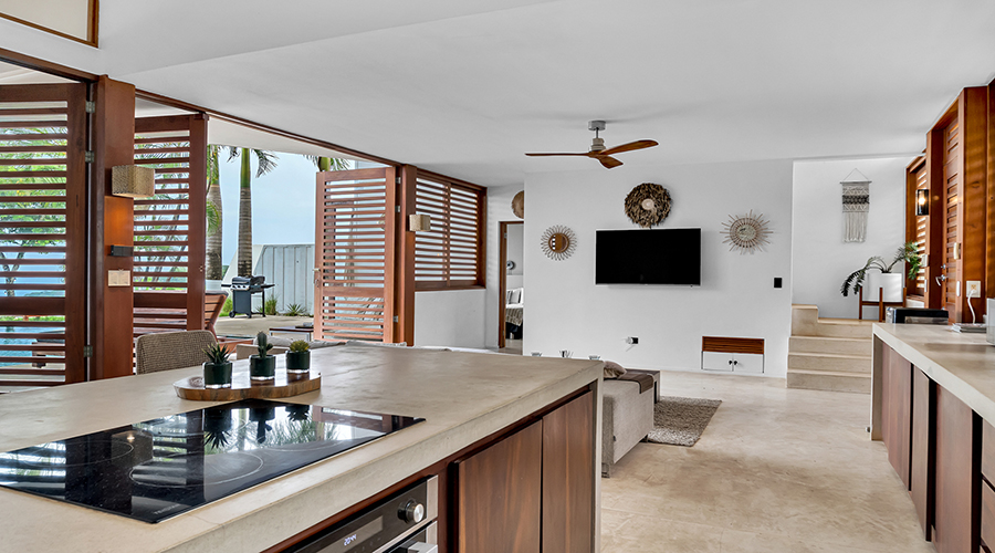 Costa Rica - Puntarenas - Santa Teresa - Villa Pacifico - Int�rieur - Cuisine - Vue 1
