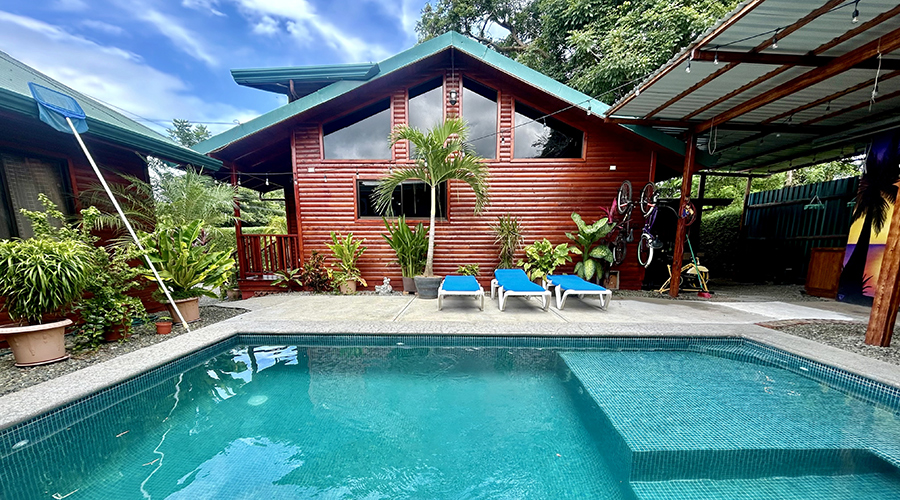Costa Rica - Osa - Bahia Ballena - Cabinas Bahia 1+1 - Piscine - vue 4