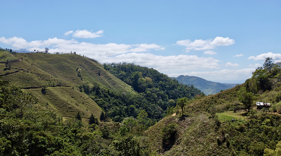 Costa Rica - San Jos� - San Isidro - Finquita Azul - Terrain - Panorama - Vue 2