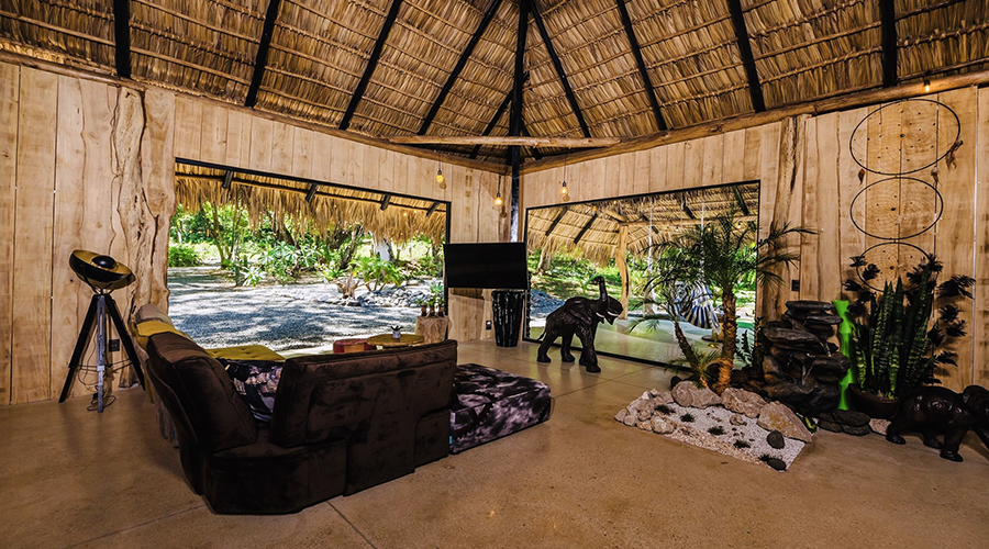 Costa Rica - Tamarindo - Eco Lodge - Maison Principale - Intrieur - Sjour - Vue 2